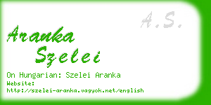 aranka szelei business card